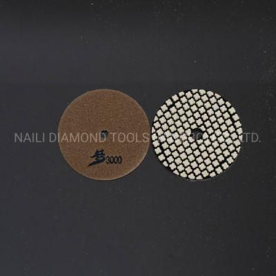 7 Steps Diamond Resin Bond Abrasive Tools Dry Polishing Pads for Granite and Marble