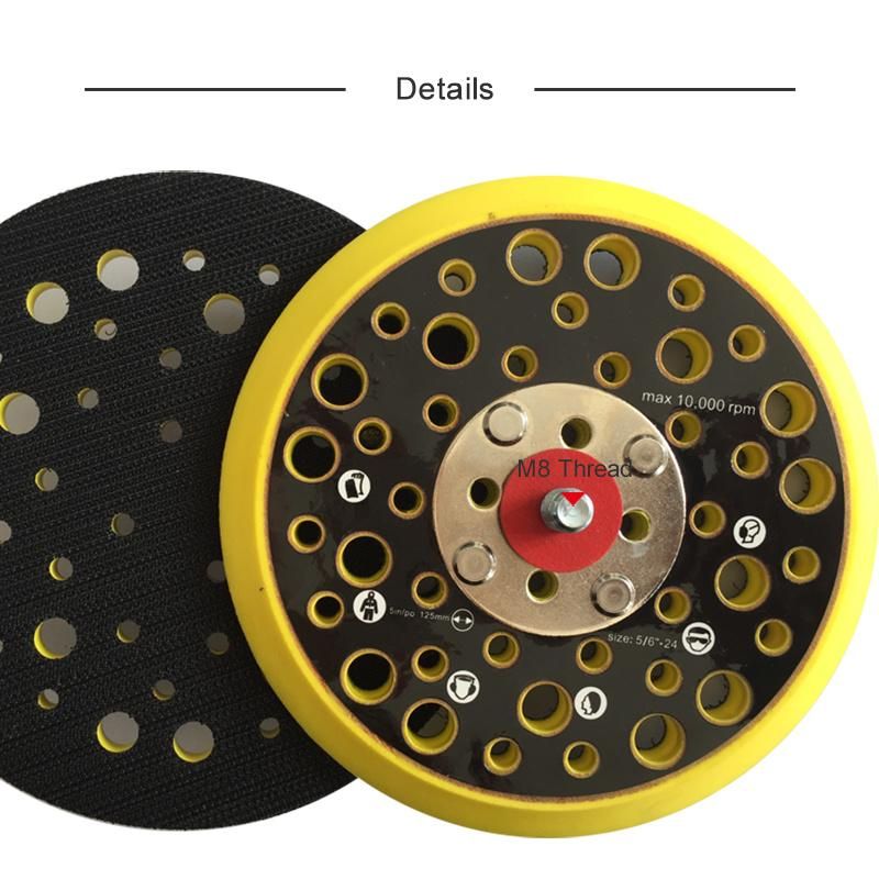 5" 44-Hole Da Sanding Pad Multi-Hole Dust-Free Sander Backing Pad Abrasive Tools Grinder Accessories