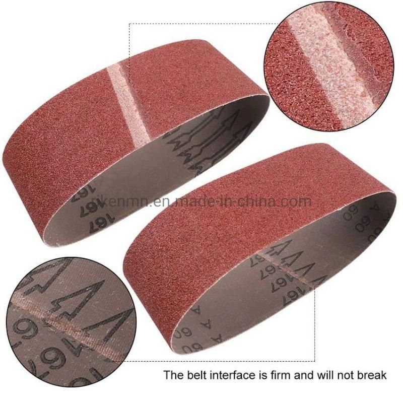 3X21 Inches (75X533mm) Aluminum Oxide Abrasive Sanding Belt for Wood Floor Cloth Sanding Belt