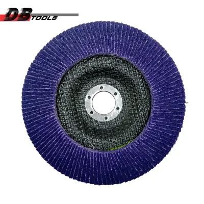 4.5&quot; 115mm Calcinate a/O Heated Aluminum Oxide Flap Disc with Blue Color