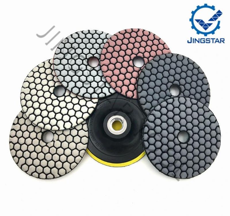 100mm Dry Polishing Pad 4 Inch Sharp Type Diamond for Granite Marble Sanding Disc Free Shipping 6 PCS