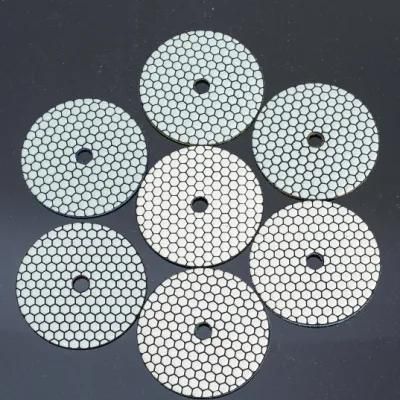 3 Inch 7 Steps Hexagon Marble Granite Abrasive Tool Diamond Dry Polishing Pads for Dry Use Top