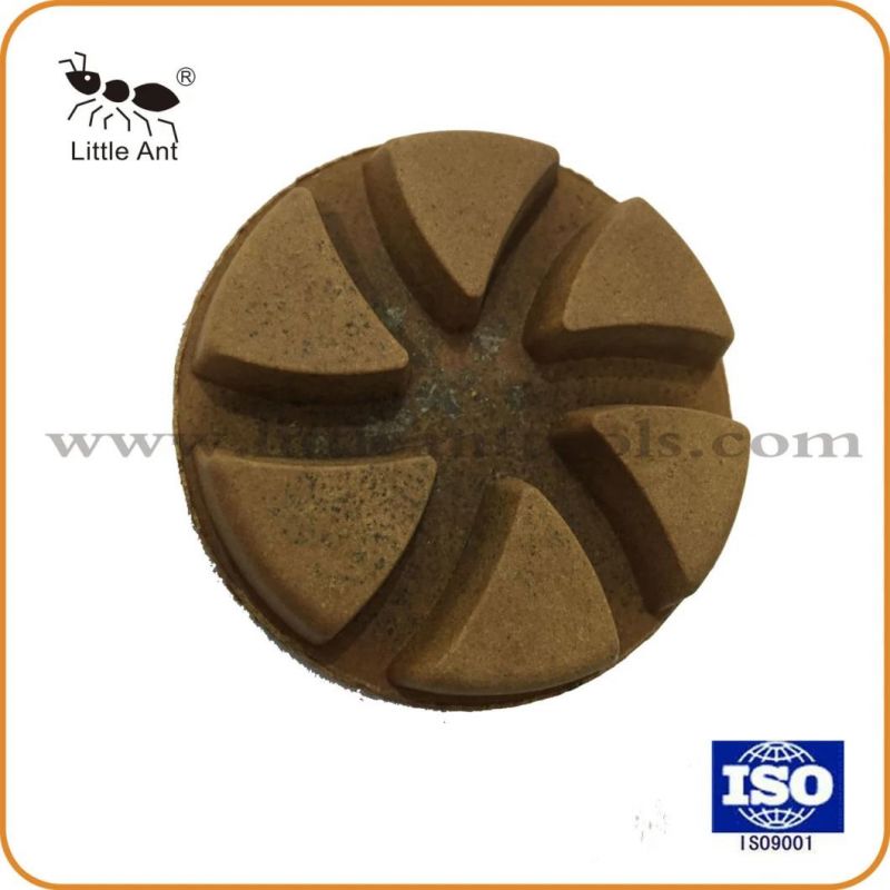 3" Six Segment Resin Hybrid Grinding Wheel for Concrete