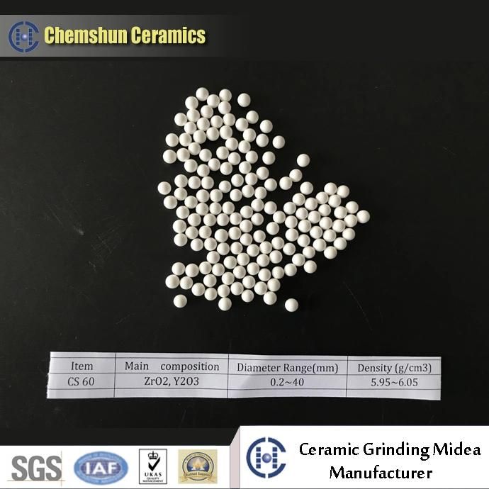 Zirconia-Y Ceramic Grinding Media CS-60 in Horizontal and Vertical Mills