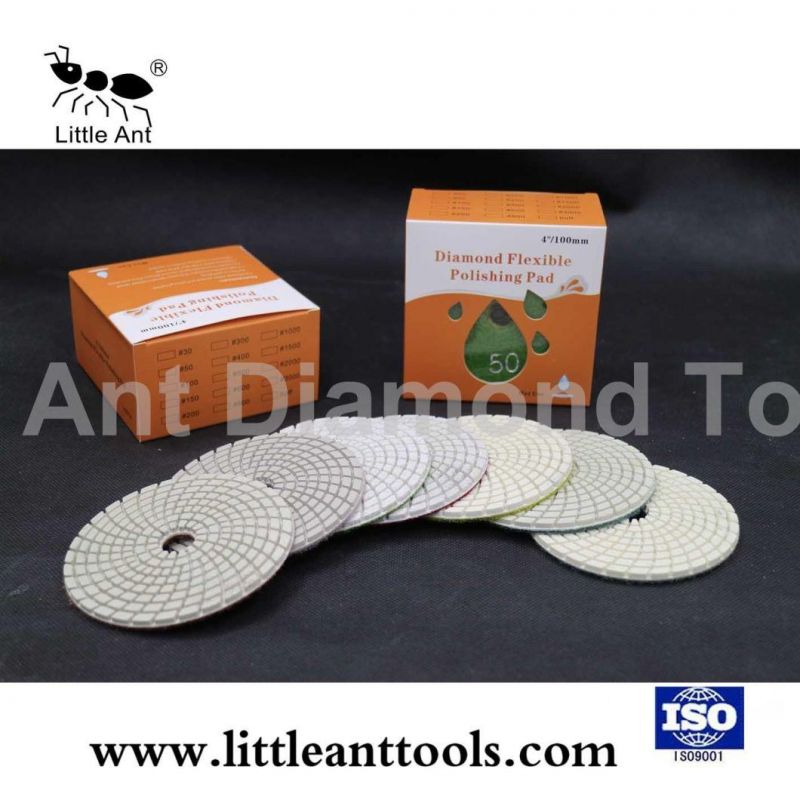 White Diamond Tools Flexible Wet Polishing Pads for Concrete