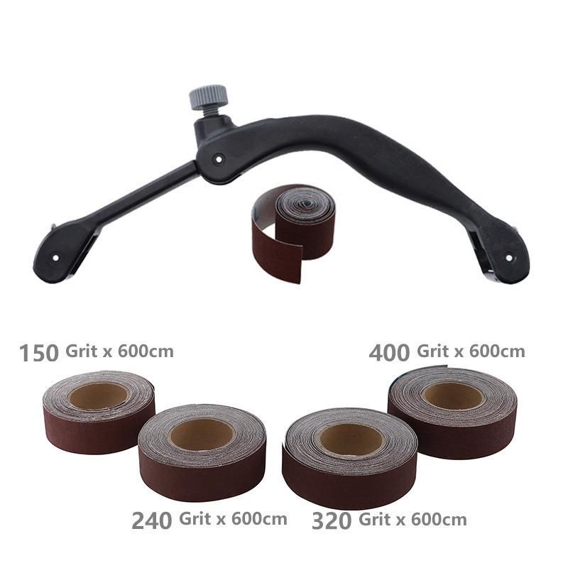 Hand-Held Bow-Shaped Sandpaper Rack Special-Shaped Belt Rack Belt Roll Set Small Manual Grinding and Polishing Tool