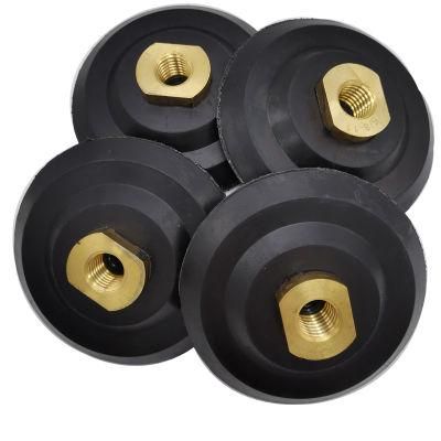 100mm Diamond Polishing Pad M14 Rubber Backers for Angle Grinder Flexible Rubber Holder From China