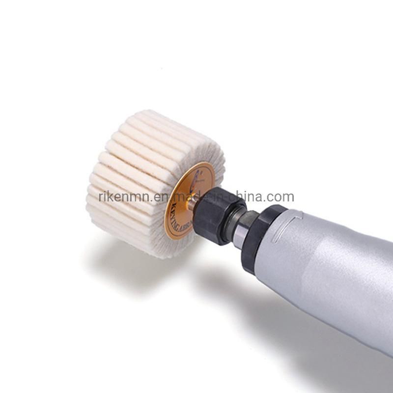 Wool Felt Wire Drawing Felt Crank Flap Wheel with Shaft Buffing Drum Mirror Burnishing Polishing Brush