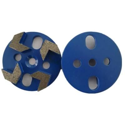 3 Inch D80mm Universal Diamond Polishing Pads with Four Arrow Segments Diamond Grinding Disc for Concrete and Terrazzo Floor