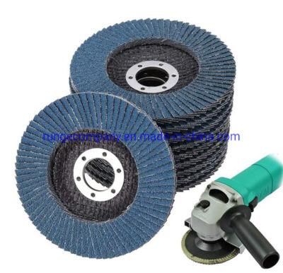 Electric Power Tools Parts 115 mm Zirconia Flap Grinding Discs Blue Grain 120 Wheel for Sanding Sheets