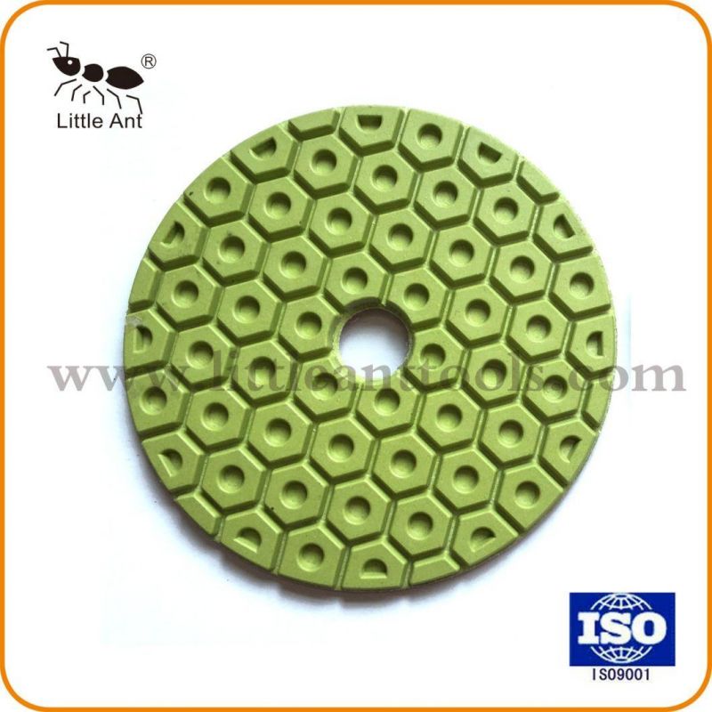 4"/100mm Hexagon Diamond Polishing Pads for Stones Concrete Wet Polishing