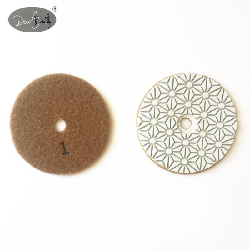 Daofeng 5inch 125mm 3-Step Polishing Pad for Quartz Marble Wall