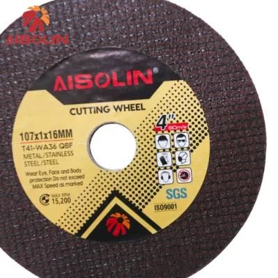 Durable Hardware Tools Fiberglass Reinforced Discs 4 Inch Cutting Wheel 107X1mm