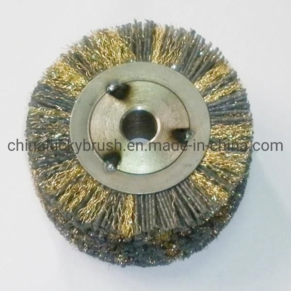 Nylon Abrasive and Brass Wire Mixture Wheel Brush (YY-354)