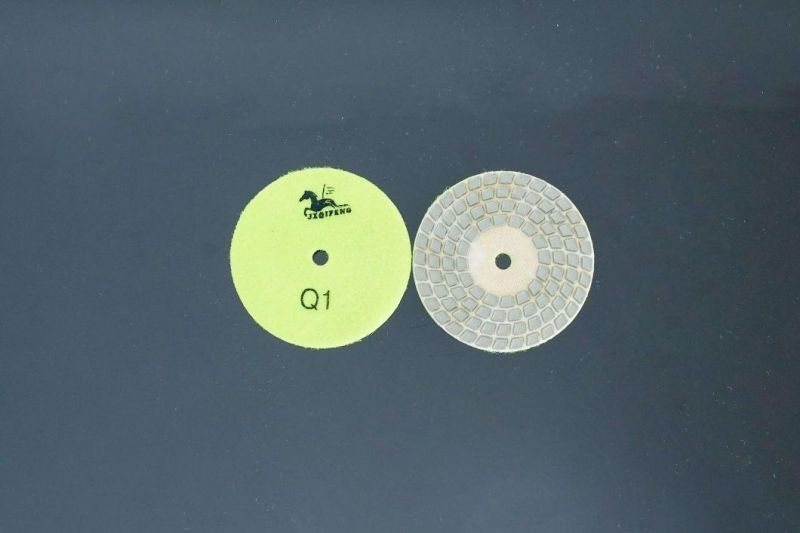 Qifeng 4′ ′ Diamond Four-Step Dry Polishing Pads for Marble and Granite
