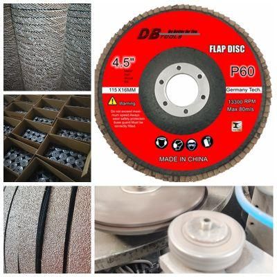 4 1/2 Inch 115mm Abrasive Grinding Wheel Flap Disc P60 for Metal Grinding Aluminum Oxide