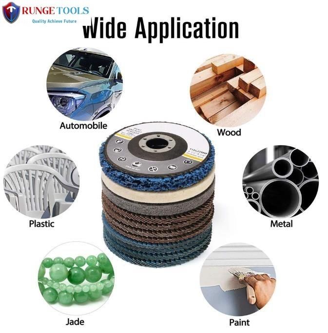 4.5" Inch 115mm Grinding Wheel Flap Discs Nylon Polishing Disc Felt Polishing Disc for Stainless Steel Metal