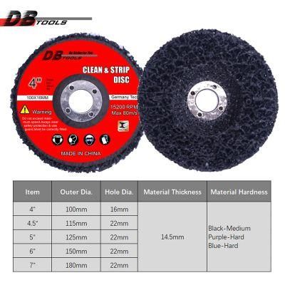 4&quot; 100mm Cns Disc Grinding Wheel Sanding Pad for Remove Paint Vessel Type27/29 Fiber Glass Backing 5/8&quot; Arbor 16mm