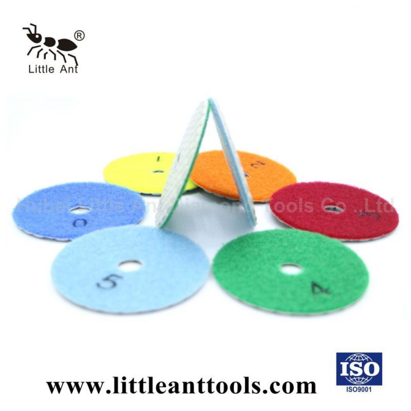 80mm White Hexagon Dry Polishing Pad