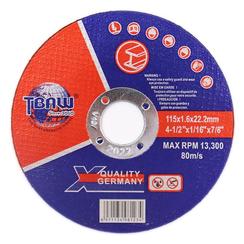 Hot Sale Abrasive Cutting Disc En12413 Specification Cutting Wheel 115*1.6*22mm 4.5" 115mm Super Thin Abrasive Tools Grinding Cutting Wheels Disco De Corte