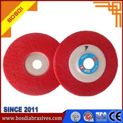 Bosdi Abrasive Wheel, Red Non-Woven Disc, Grinding Wheel, Nylon Flap Disc