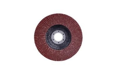 60# Imported Deerfos Aluminum Oxide Flap Disk Disc as Abrasive Sanding Tooling for Angle Grinder
