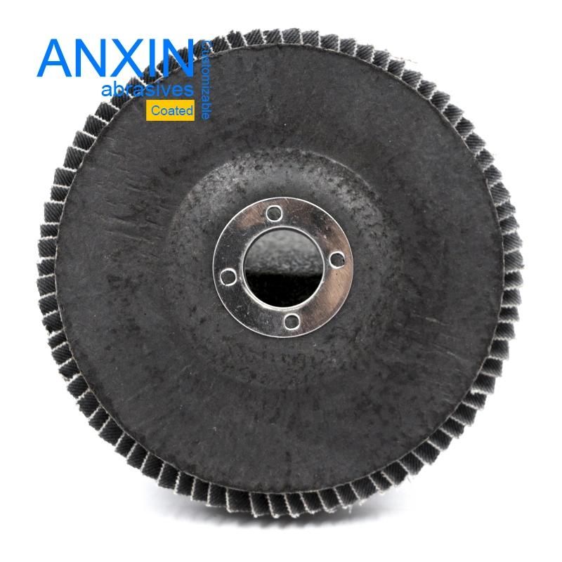 60º Flexible Flap Disc with Fiberglass Backing Pad for Metal Polishing