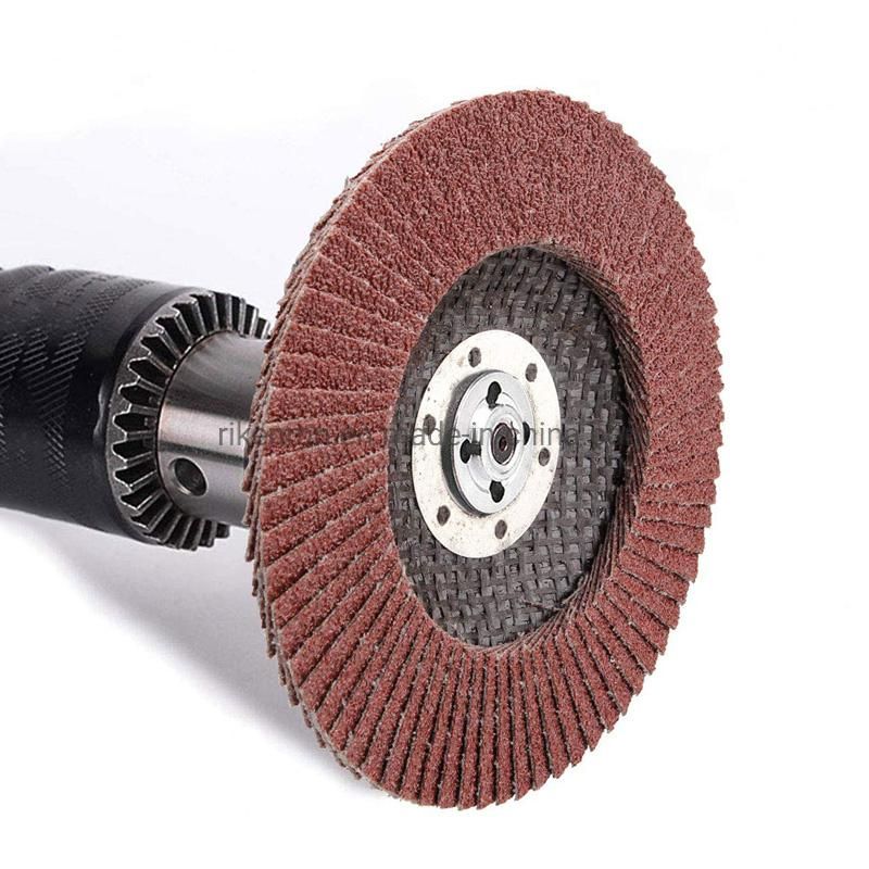 100mm 115mm 125mm 150mm High Density 40/60/80/120 Grit Disco Flap Aluminum Oxide Flap Disc for Wood