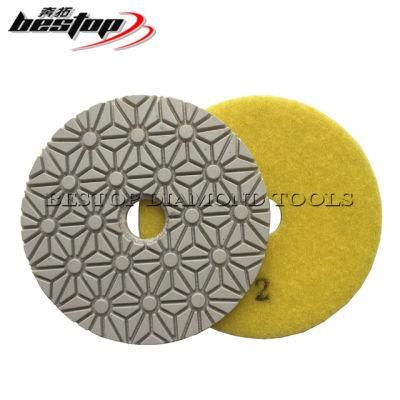 4 Inch D100mm Quartz Diamond Wet Polishing Pad