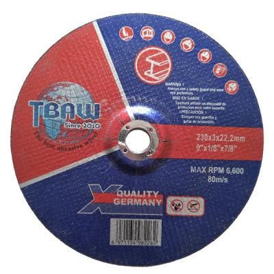 3mm Hot Sale Grinding Wheel 9 Inch 230X3X22 Cutting Wheel