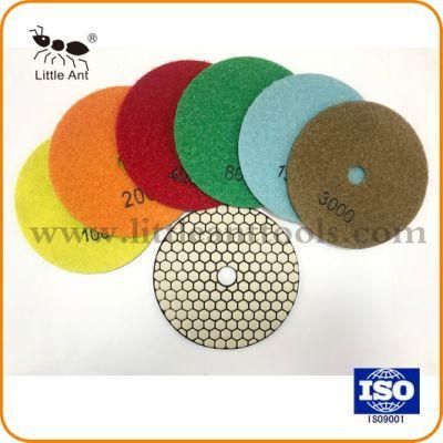 5&quot;/125mm Dry Diamond Resin Polishing Pad Abrasive Tools for Marble &amp; Granite