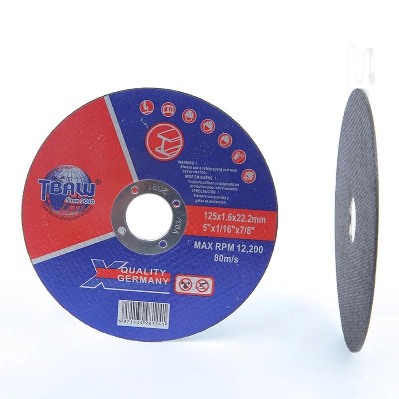 Factory 125*1.6*22mm Aluminum Discs Inox Grinder Branca Wheel 5 Inch Disk Cutting Disc for Metal