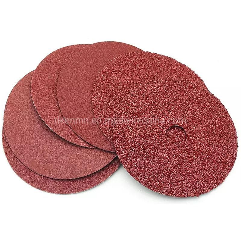 Red Color 7"Aluminum Oxide Abrasive Fiber Disc for Grinding P24-P120 Free Sample