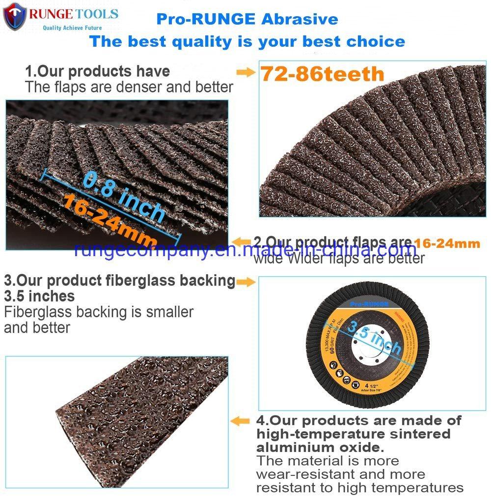 4.5" Inch Power Tools Parts 80 Grits Grinding Wheel Abrasive Sanding Flap Disc for Dry Wall Sander Wood Furniture