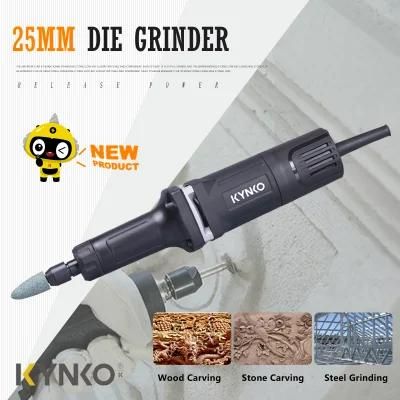 Kynko Industrial 25mm 400W 27000rpm Die Grinder for Heavy Duty Stone Working