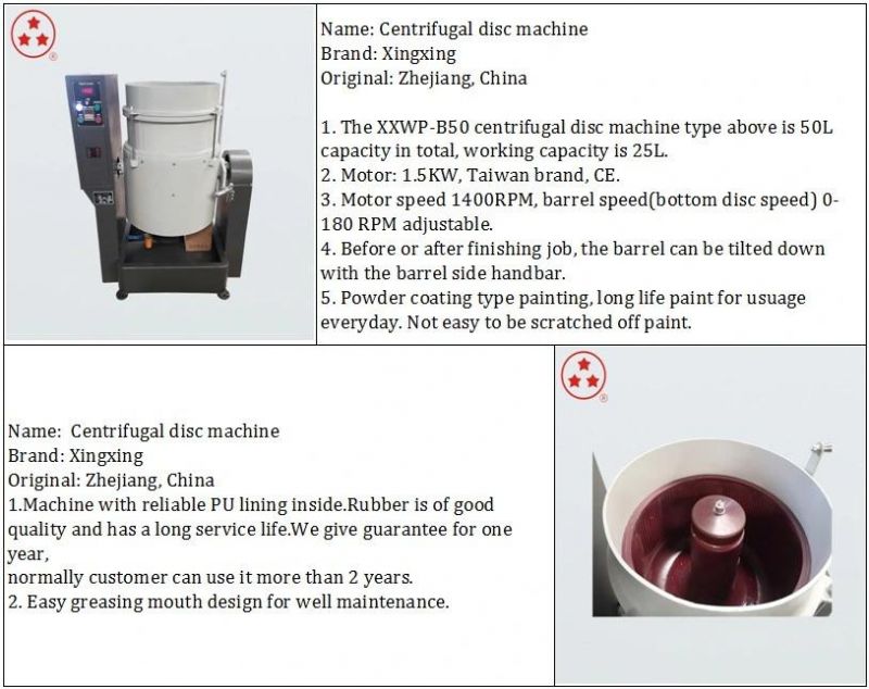 Centrifugal Disc Surface Finishing Polishing Machine