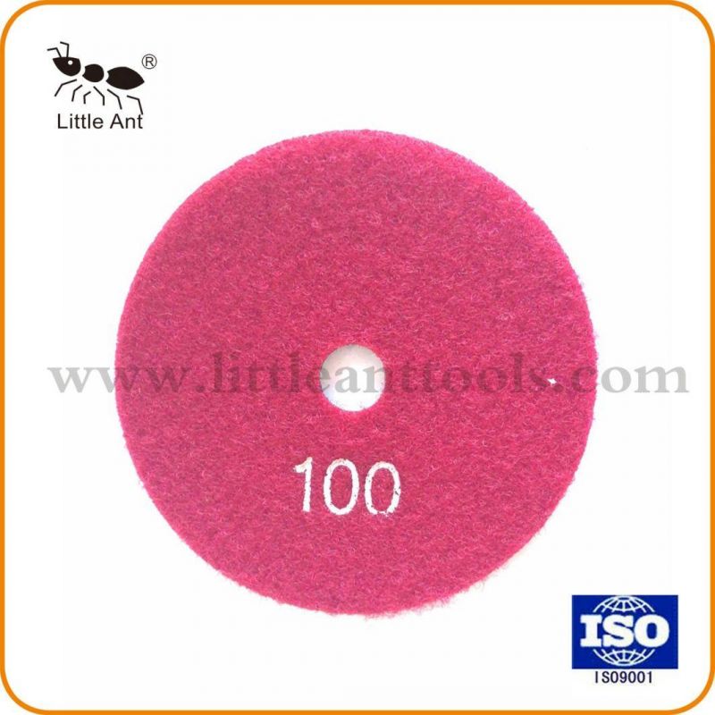 4"/100mm 4 Steps Wet Use Grinding Wheel Abrasive Tools Diamond Polishing Pad for Stone