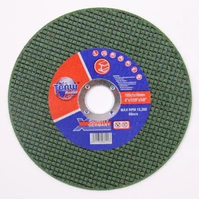 105X1X16mm 4&prime;&prime;green Abrasive Cutting Discs Grinding Wheel for Metal Steel Cut off
