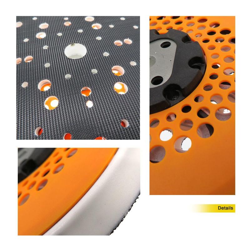 6 Inch 150mm Multi-Functional Back-up Sanding Pad Dust Free Backing Pad 53-Hole Hook and Loop Power Tools Accessories