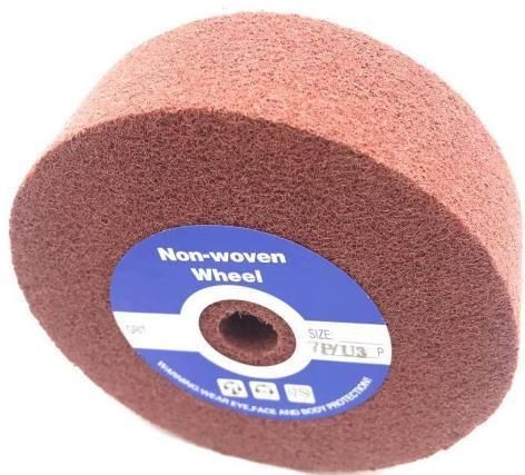 Non Woven Abrasive Wheel 8"X2" U0/4p Maroon Alox for Stainless Steel/Wood/Metal/Varnish