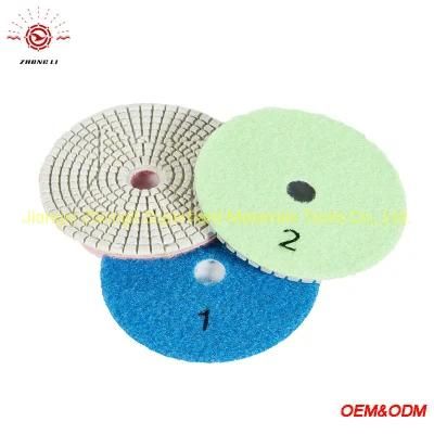 7 Step Type Wet Polishing Pad Abrasive Tools for Stone