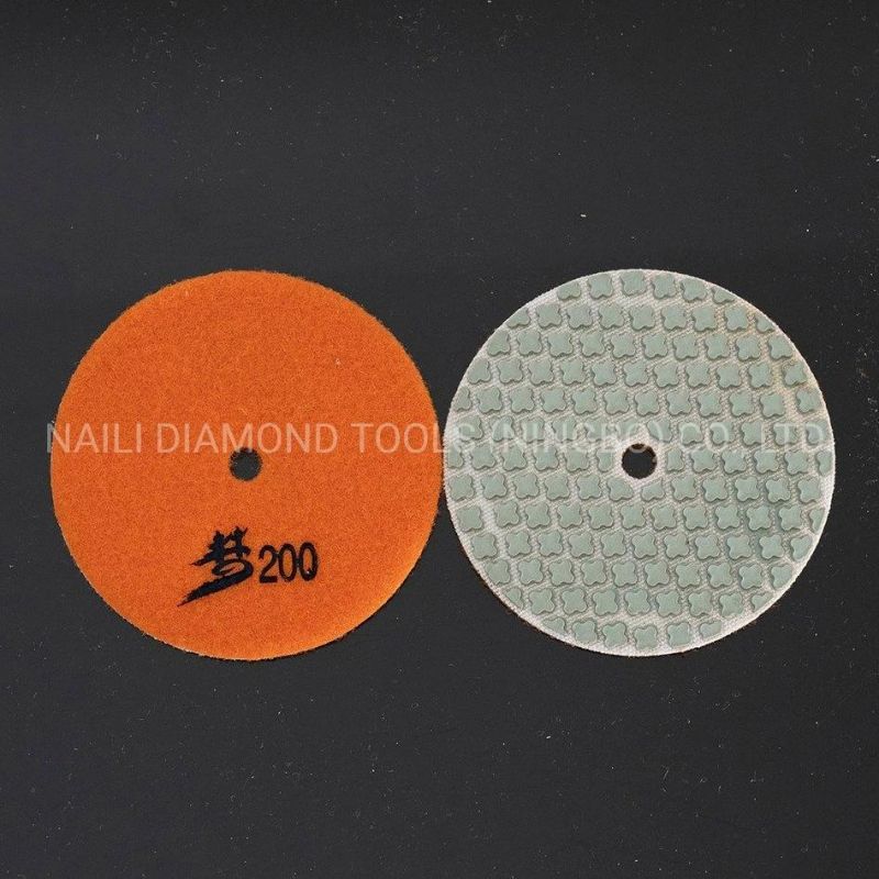 4′ ′ Seven Steps Resin-Bond Dry Dream Polishing Pad for Marble/ Granite