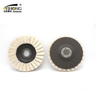 100% Pure Wool Felt Flap Disc with Wholesale Price as Abrasive Tooling for Polishing Metals Plastic Marble Granite Glass