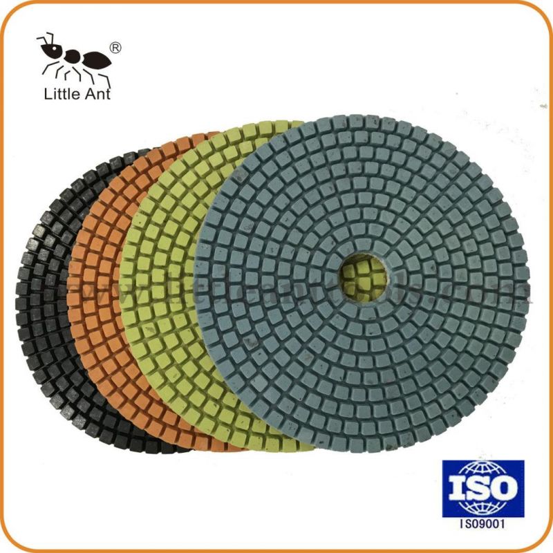 80, 100, 125, 150, 180mm Wet Use Convex Diamond Polishing Pad for Marble, Granite and Concrete