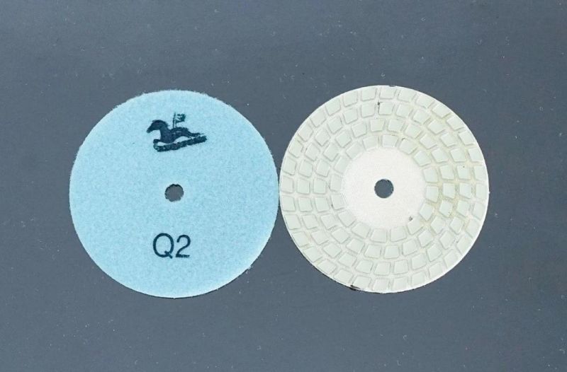 Qifeng 4 Inch 4-Step Diamond Polishing Pad Available for Dry Use