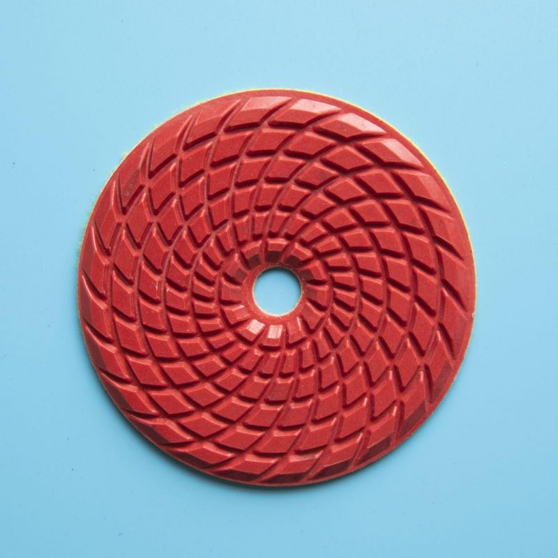 4 Inch/5 Inch 7 Steps Whirlwind Shaped Wet Polishing Pad for Marble/ Granite
