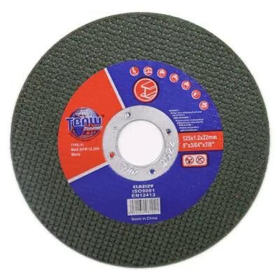 China Factory 5 Inch 125*1.0*22mm Super Thin Abrasive Resin Aluminum Cutting Wheel Disc for Metal, Stainless Steel