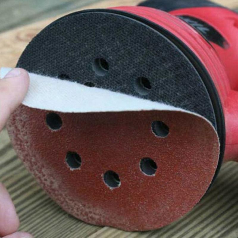 Custom Size Velcro Red Surface Sandpaper/Sand Paper Disc