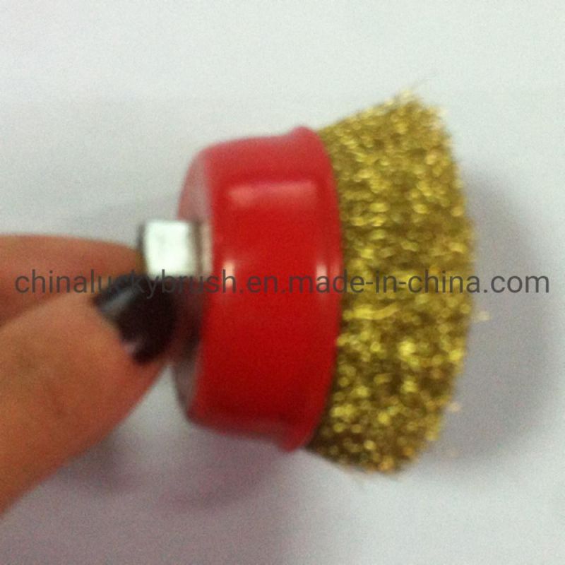 3" Brass Coated Steel Wire Cup Brush (YY-301)