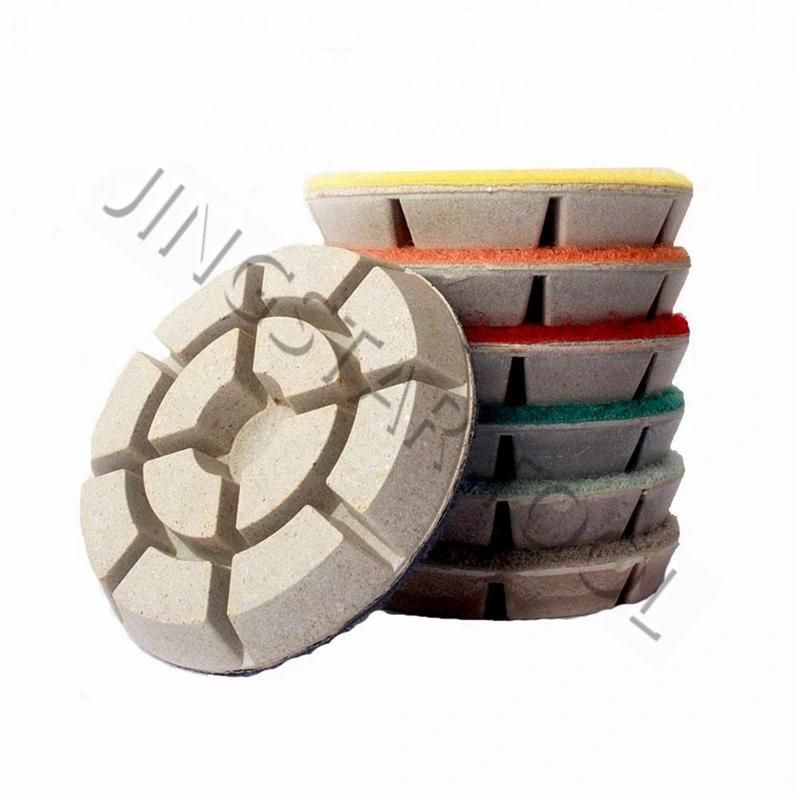 New Hybrid 3inch Flexible Diamond Dry Concrete Polishing Pads for Floor